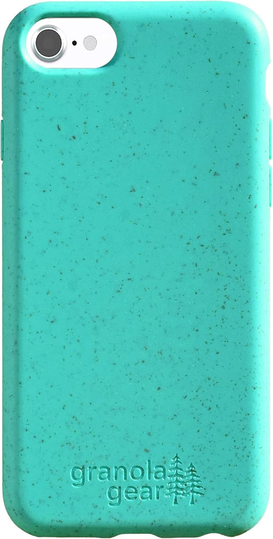 Eco by GranolaGear - Eco-Friendly Phone Case for iPhone 6/6s/7/8/SE - Biodegradable, Compostable, Plastic-Free, Made from Plants - Sea Glass