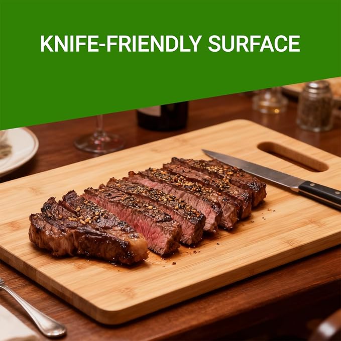 Wood Cutting Boards for Kitchen, Bamboo Cutting Board, Heavy Duty Wooden Chopping Boards for Kitchen Counter Space(Medium, 13.2x9.45 inch)
