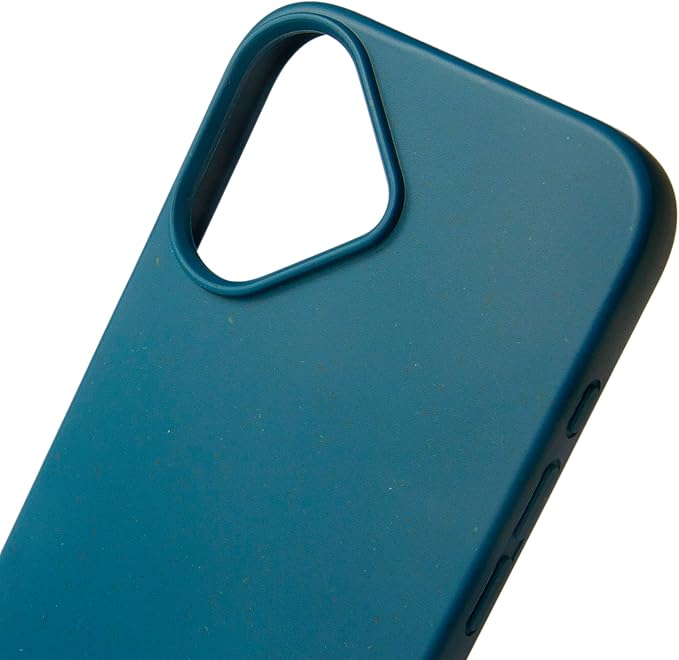 LOAM & LORE Biodegradable Phone Case for iPhone 16, Plastic Free Eco Friendly Phone Case, Plant Based Compostable iPhone 16, Premium Zero-Waste Phone Cover (Blue)