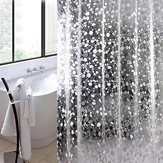 EVA Clear Shower Curtain Liner, 3D Water Cube 5G Shower Liners with 12 Rustproof Metal Grommets and Weighted Magnets, Waterproof Duty for Bathroom 72 x 72