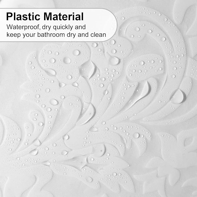 PEVA Shower Curtain, Water Repellent Premium Bathroom Shower Curtain with 3 Magnetic Weights for Shower Stall, Bathtubs