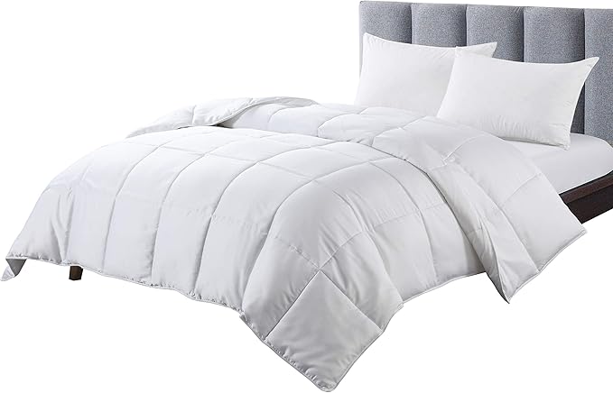 Cooling Viscose from Bamboo Down Alternative Comforter, All Seasons (Silky Soft and Silent Viscose from Bamboo Shell) Down Alternative Duvet Insert (King Size, 106x90)