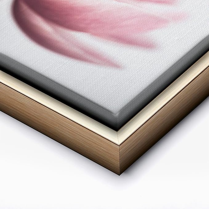 Monem Art Pink Peony Macro Photography Print - Minimalist Floral Art Poster - Wall Decor for Living Room, Bedroom or Office - 12x16 Silver Framed CANVAS Wall Art by Mareike Bohmer