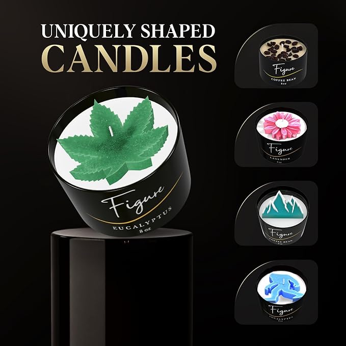 Cannabis Leaf Eucalyptus Scented Candle | All Natural for Cannabis Lovers | Hand-Poured Aromatherapy | Organic Soy & Beeswax Blend | 100% Beeswax Wick | Essential Oils | Gift Box Included