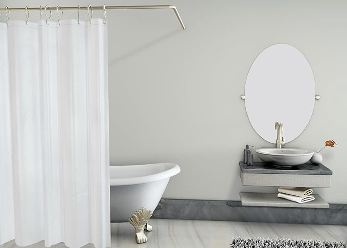 DeLaine's Heavy Duty Peva Shower Curtain Liner – White- Non Toxic and No Odors – 72”x 72”