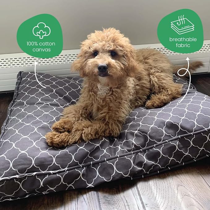 Molly Mutt Huge Dog Bed Cover - Clark Gable Print - Measures 36”X45”X5”- 100% Cotton - Durable - Breathable - Sustainable - Machine Washable Dog Bed Cover (Dd70c)