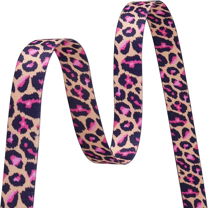 Mihqy Dog Collar and Leash Set with Bohemia Floral Tribal Geometric Patterns - Soft Ethnic Style Collar Adjustable for Small Medium Large Dogs(Pink Leopard Set,L)