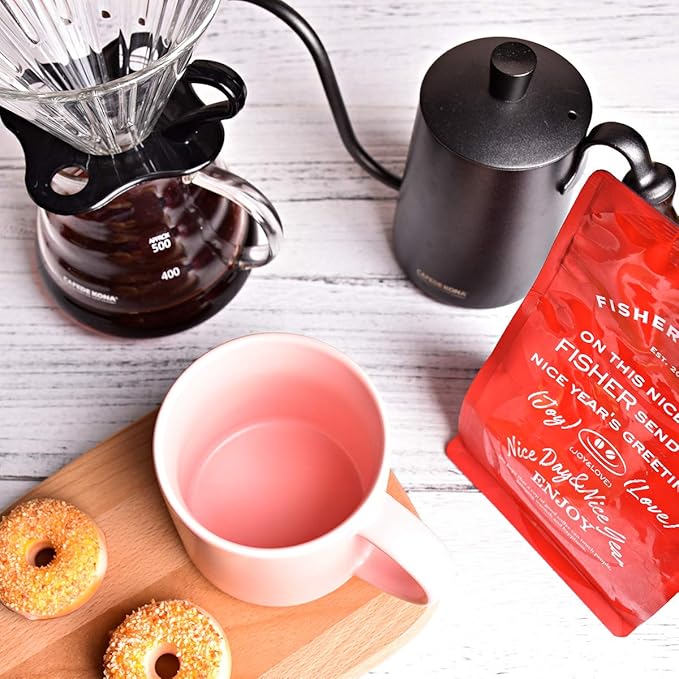 Bosmarlin Matte Ceramic Coffee Mug for Office and Home, 13 oz, Dishwasher and Microwave Safe (Pink, 1)