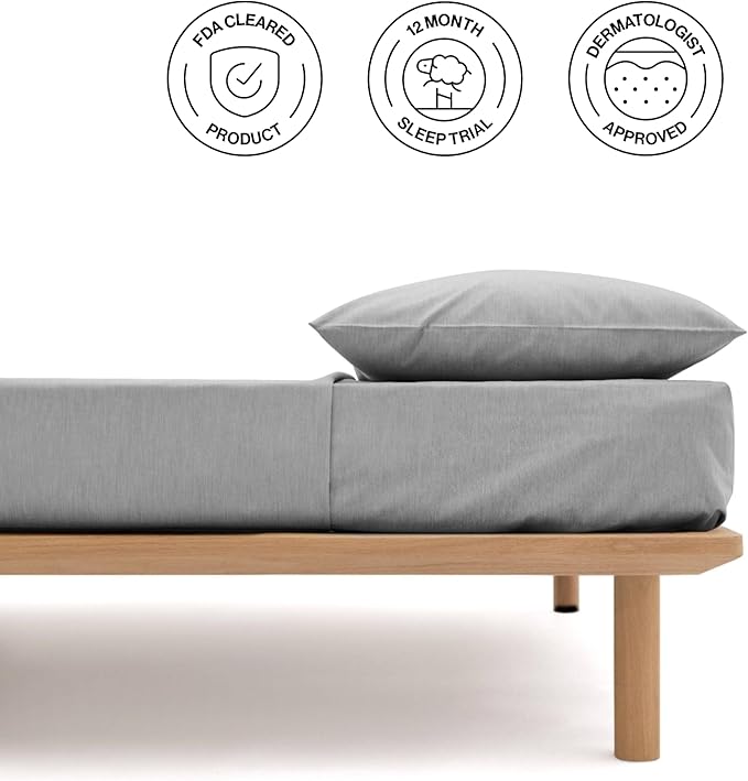 AIZOME Bedsheet Set Made from 100% GOTS Organic Cotton, Non-Toxic Plant-Dyed 340 Thread Count, Hypoallergenic for Sensitive Skin, 4-Piece (Silver Sumac, Twin)
