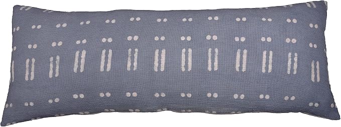 Trade Star Indian Body Pillow Shams Throw Pillow Cases 100% Cotton Pillow Cover Lumbar Rustic Farmhouse Spring Mudcloth Breathable Handloomed Bedding Decor (Dark Grey Blossom 14X36 INCHES)
