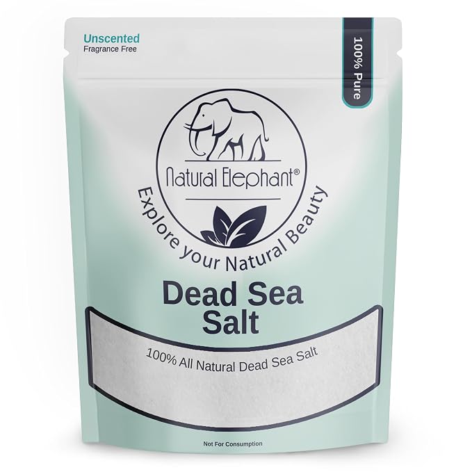 Natural Elephant Dead Sea Salt for Soaking & Bathing |19 Pounds Bulk Bag | Fine Grain | 100% Natural and Pure