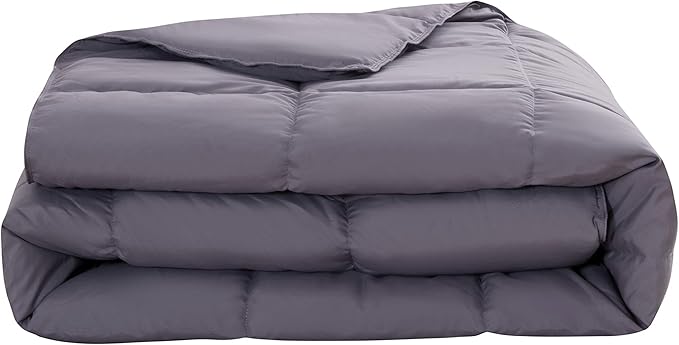 Royal Hotel Bedding Plush Down Alternative Comforter King - Gray Duvet Insert with Corner Tabs - All-Season Hypoallergenic Comforter Reversible - 100% Plush Down Alternative Fill - King, Gray