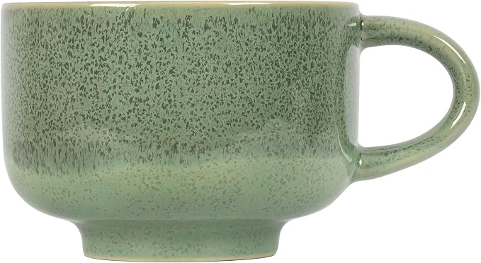 NOVA CERAMICS Ceramic Coffee Mug - 16 oz Coffee Cups with Handle - Large Mug, Coffee Cup & Tea Cup - Microwave & Dishwasher Safe - Gifts For Women Men Him Her - 16oz - Emerald