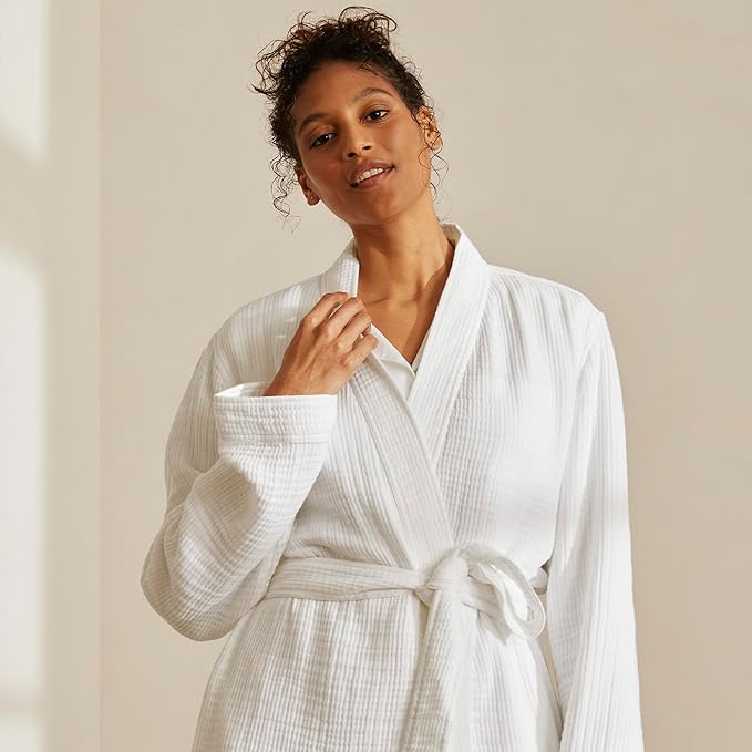 BOLL & BRANCH Dream Robe - 100% Organic Cotton - Ultra Soft, Lightweight, Breathable, and Pre Shrunk - Unisex