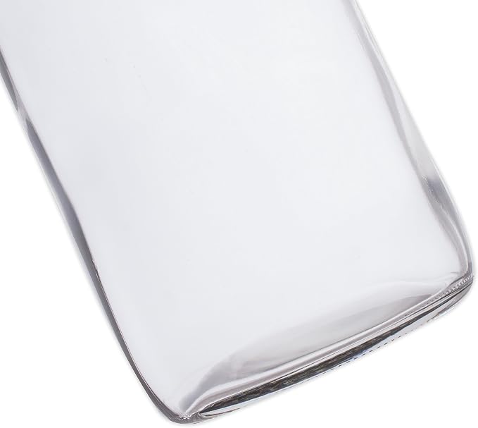 DII Kitchen Glass Bottle Jar Container, Clear Glass, 16oz