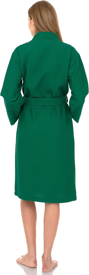 TowelSelections Women's Waffle Bathrobe 100% Cotton Soft Kimono Spa Bath Robe