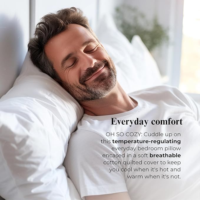 ORGANIC TEXTILES 100% Organic Kapok Pillow with Natural Organic Cotton Removable Cover, Machine Washable Ventilated Cover, Organic Fill (Queen - 31"x20")