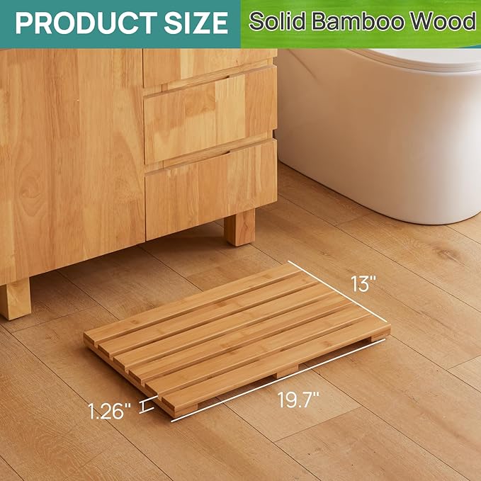 Bath Mat for Shower, Wooden Floor Mat for Bathroom,Non-Slip | Heavy Duty, Shower Mat for Indoor Outdoor