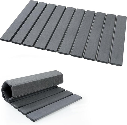Large Stone Drying Mat for Kitchen Counter, Multifunction Stone Bath Mats for Bathroom, Collapsible Stone Dish Drying Mats, Quick Dry Diatomaceous Earth Drying Stone for Kitchen Counter, 24×16''-White