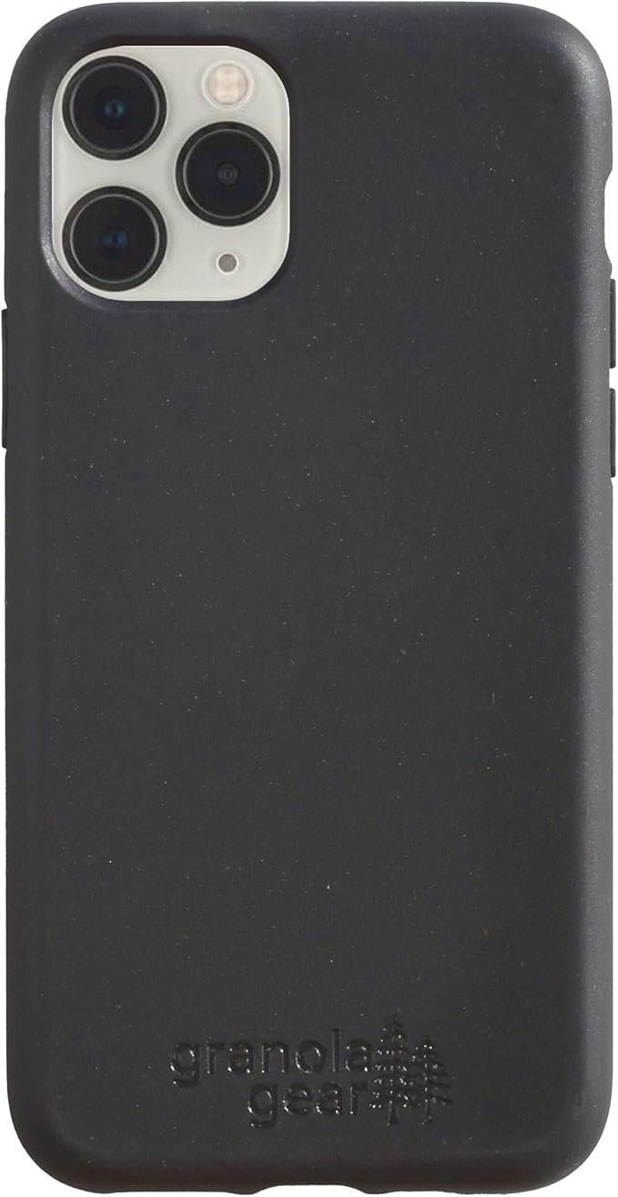 Eco by GranolaGear - Eco Friendly Phone Case for iPhone 11 Pro by GranolaGear - Biodegradable, Compostable, Plastic-Free, Made from Plants - Black Stone
