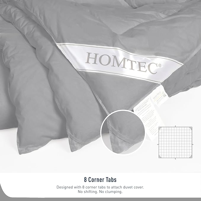 Oversized Queen Size Duvet Insert 100% Cotton Down Alternative Comforter 98"x98" Dark Gray Quilted Fluffy Duvet Insert Lightweight All Season with 8 Corner Tabs Breathable Soft