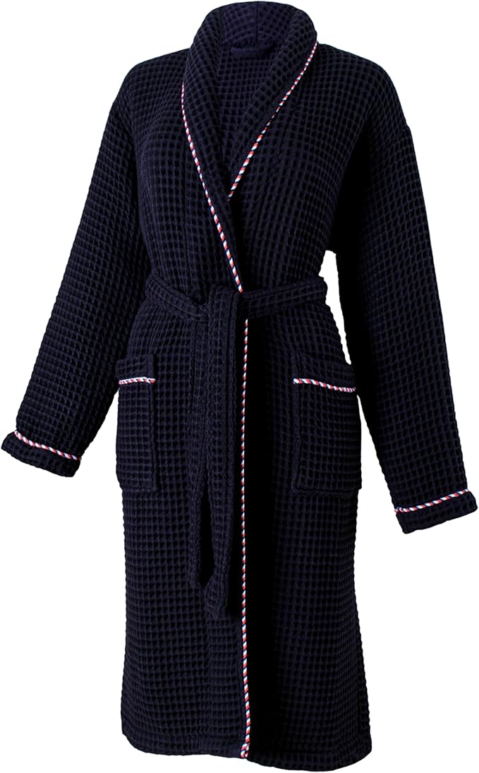 PÜSKÜL Luxury Waffle Robe for Women & Men - Natural 100% Turkish Cotton Bathrobe - Housecoat Womens & Housecoat Mens
