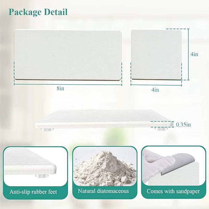 Water Absorbing Stone Tray, 3PCS Fast Drying Stone Sink Tray, Stones Soap Trays, Water Absorbent Diatomite Trays, Diatomite Coasters for Kitchen Sink Bathroom Counter, Hand Soap Dish & Holders