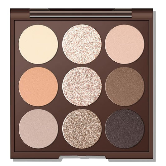 Neutral Eyeshadow Palette, Nude Eyeshadow Palette, Matte Eye Shadow Makeup Palette with Mirror, Long-Lasting Wear, Vegan, Cruelty-Free - 0.5oz (Satin Nude)