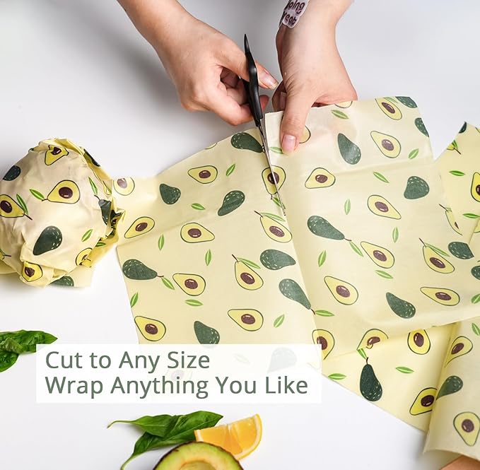Beeswax Wrap ROLL (13" x 40") - Cut-to-Size Reusable Food Wraps, DIY Customizable Beeswax Food Wrap for Bread, Sandwiches & Bowls, Eco Friendly Sustainable Zero Waste Plastic Free Storage