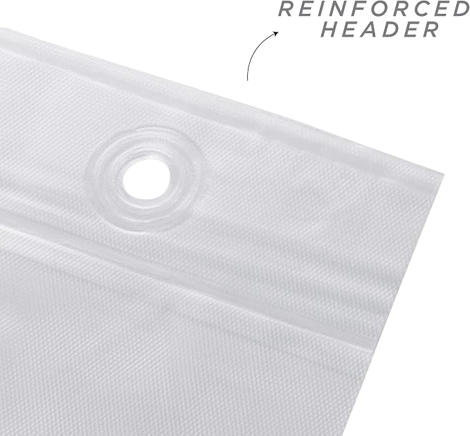 Bath Bliss 2 Pack PVC Standard Shower Curtain Liner | 3G | 70" x 72" | Magnetic Hem | White