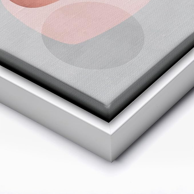 Monem Art Pastel Abstract Organic Shapes Print - Scandinavian Minimalist Art Poster - Wall Decor for Living Room, Bedroom or Office - 18x24 White Framed CANVAS Wall Art by Mareike Bohmer