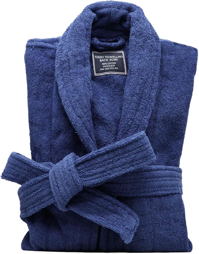 Marquess All-Cotton Bathrobe Thick Plush Cloth Housecoat Terry Toweling, Sweat Steaming Clothes Comfortable & Warm