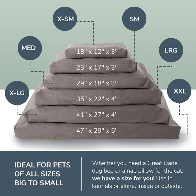 Naturepedic Organic X-Large Pet Bed - Super Plush Dog & Cat Beds - Ultra Supportive Dog Bed Mat - Ideal Pet Bed with No Polyurethane Foam - 41" x 27" x 4"