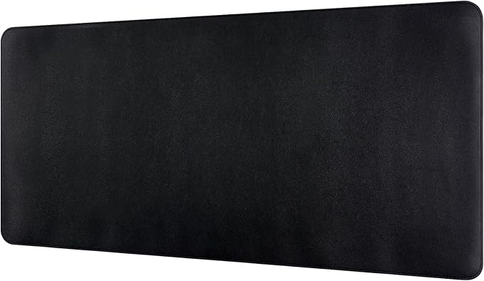 Desk Mat, Dual-Sided Pad, Large Mouse Pad, Natural Cork & PU Leather Non-Slip Waterproof Mats for Office and Home (Black, 31.5" x 15.7")