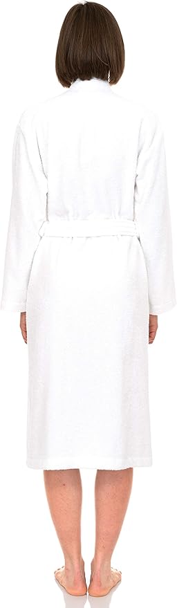 TowelSelections Womens Robe Cotton Kimono Bathrobe for Women Knee Length Terry Cloth Towel Robes for Women XS to 4X