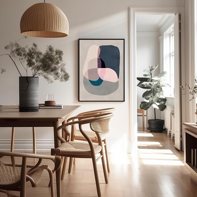 Monem Art Pastel Abstract Color Block Painting Print - Scandinavian Minimalist Art Poster - Wall Decor for Living Room, Bedroom or Office - 18x24 Unframed Wall Art by Mareike Bohmer