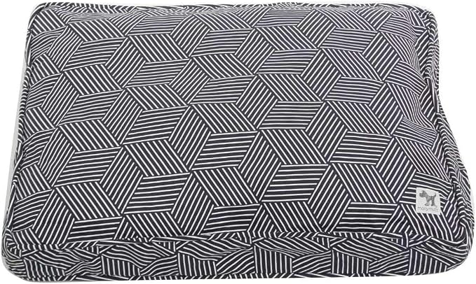 Molly Mutt Sheepy Wool Crate Mat - 100% Cotton Canvas Cover with Temperature-Regulating 100% Natural Wool-Filled Insert Dog Bed - Soft & Supportive Wool-Filled Bed - (48"x30"x2.5", Rough Gem)