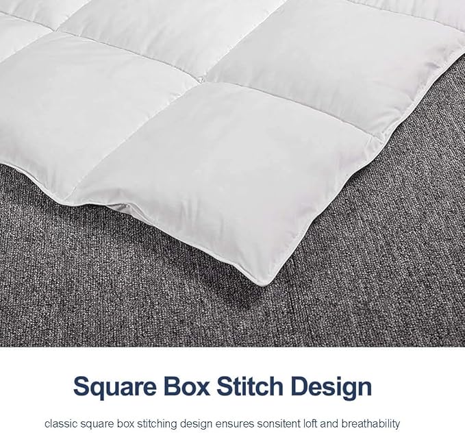 ACCURATEX Duvet Insert King Comforter - 400GSM Fluffy Down Alternative Fill Hotel Collection Heavyweight Comforter,Soft Warm Thick Duvet for Winter, 8 Corner Tabs - Machine Washable,White,104x90