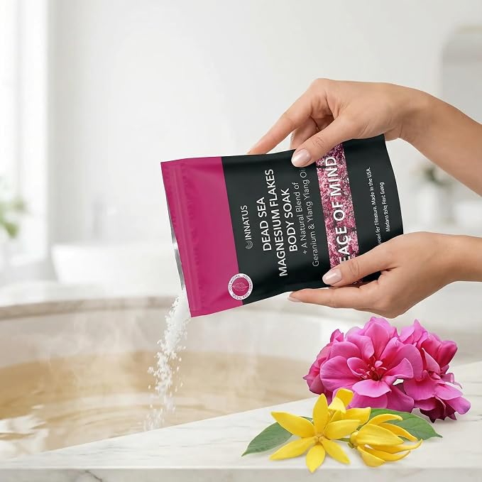 Pure Dead Sea Magnesium Flakes Clarity Soak – Relaxing & Replenishing 14oz Bath Soak – Infused with Natural Oils for Muscle Recovery (Ylang Ylang)