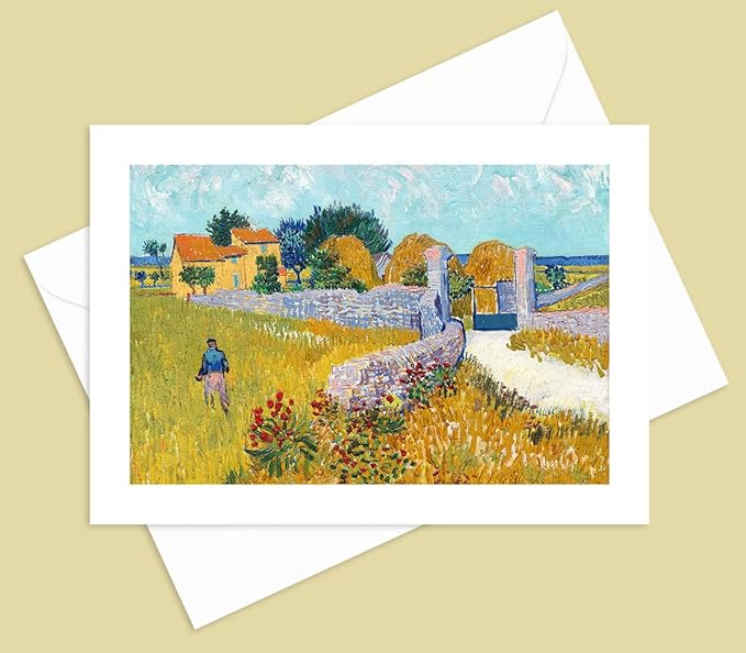 Van Gogh Greeting Cards - Set of 10 All Occasion 5x7 Note Cards with Envelopes. Blank Inside. Assorted Famous Works of Vincent Van Gogh