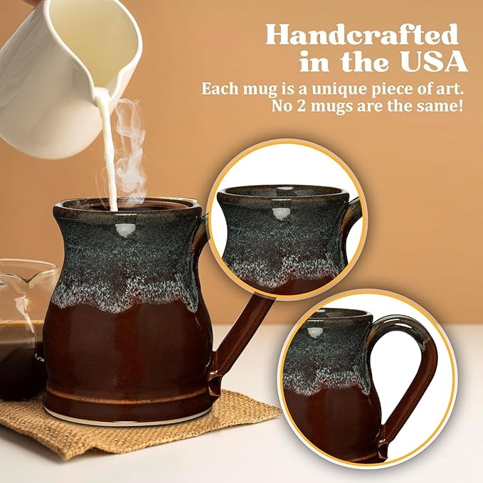 20oz Potbelly Coffee Mug Handmade in the USA (Vanilla)