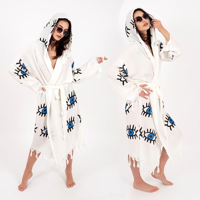 Robes for Women 100% Cotton Turkish Cotton Bathrobe for Men and Women