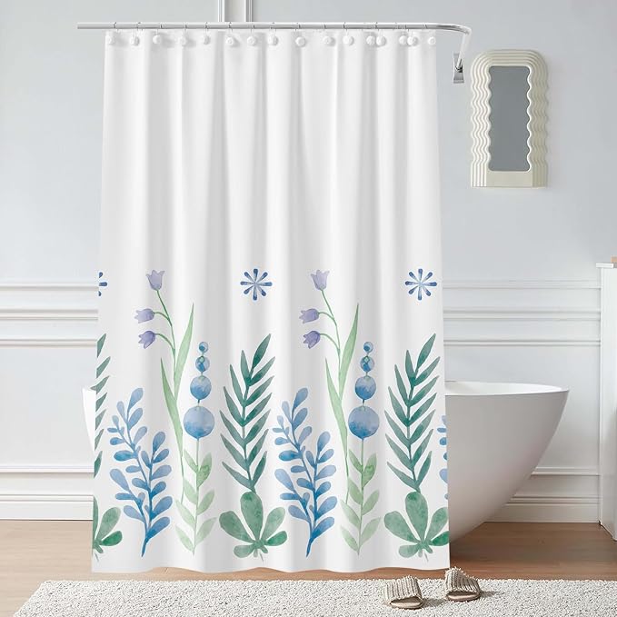 Plastic Shower Liner - Premium EVA 5G Shower Curtain Liner with Rustproof Grommets and 3 Weighted Magnets, Waterproof Shower Curtain for Bathroom(Fresh Green, 72”*72”)