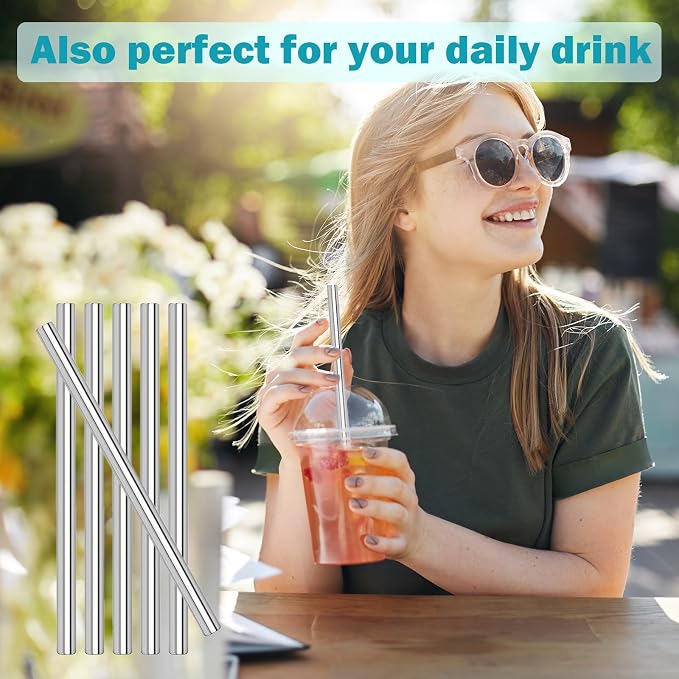 LUCKINEE Drinking Straws Replacement Straw Reusable Straws with Straw Cleaner Brushes for Water Bottle Accessories
