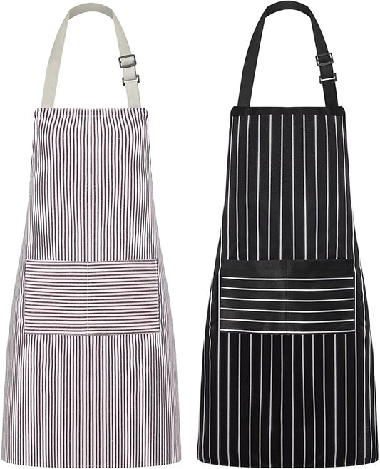 Syntus Apron for Men Women, Adjustable Cooking Kitchen Chef Aprons with 2 Pockets