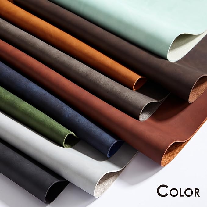 Distressed Leather Desk Mat - Non-Slip PU Desk Pad for Office and Home - Desk Organization and Accessories - Ideal for Large Mouse Pad and Desk Mats on Top of Desks(Mint Green,47.2"x 17")