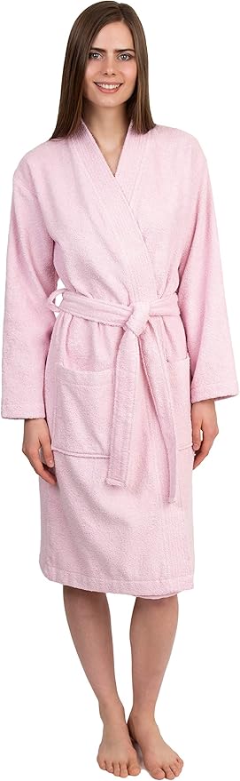 TowelSelections Womens Robe Cotton Kimono Bathrobe for Women Knee Length Terry Cloth Towel Robes for Women XS to 4X