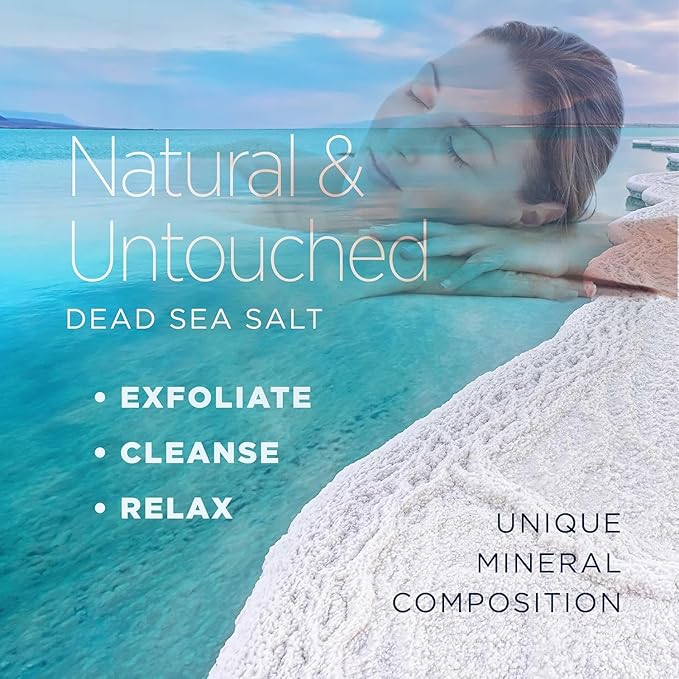 Minera Coarse Grain Dead Sea Salt for Bath & Soaking – 38 lbs (Qty. 2 x 19 lbs. Bags), Fast-Dissolving, 100% Pure & Natural, Unscented, Skin-Nourishing Bulk Sea Salt