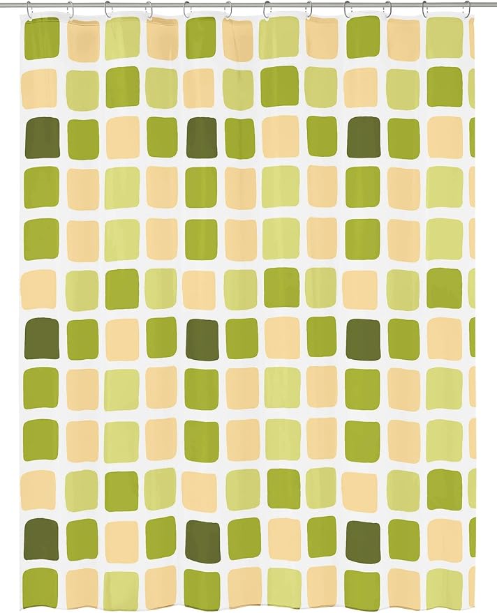 Kleine Wolke Sonny PVC Free 100% Peva Shower Curtain 70.9x78.7in [180x200cm] (Green)