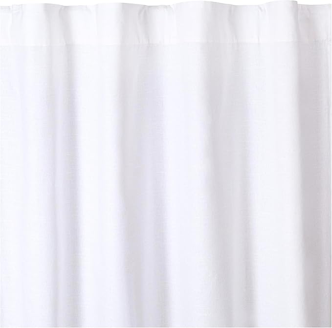 HOMIDATE White Cotton Tab Top Curtain Panels for Bathroom Window, 50x 84 inch Set of 2 – Modern Farmhouse Style, Light Filtering, Machine Washable – Ideal for Thanksgiving, Christmas & Everyday Decor